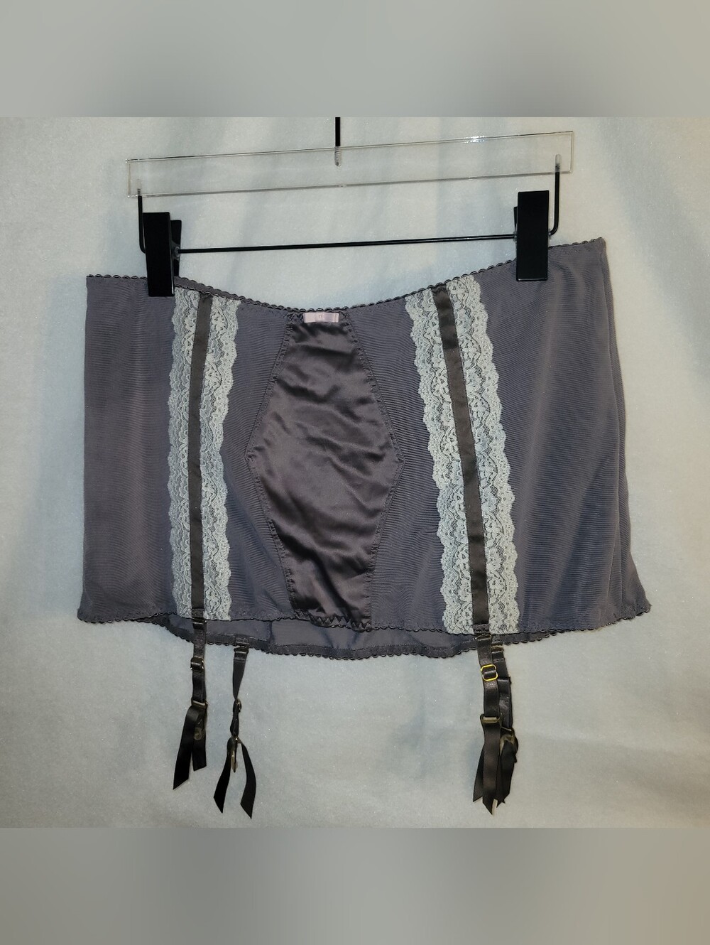 Vintage 2008 Victoria's Secret "Very Sexy" Satin & Lace Garter Belt Skirt